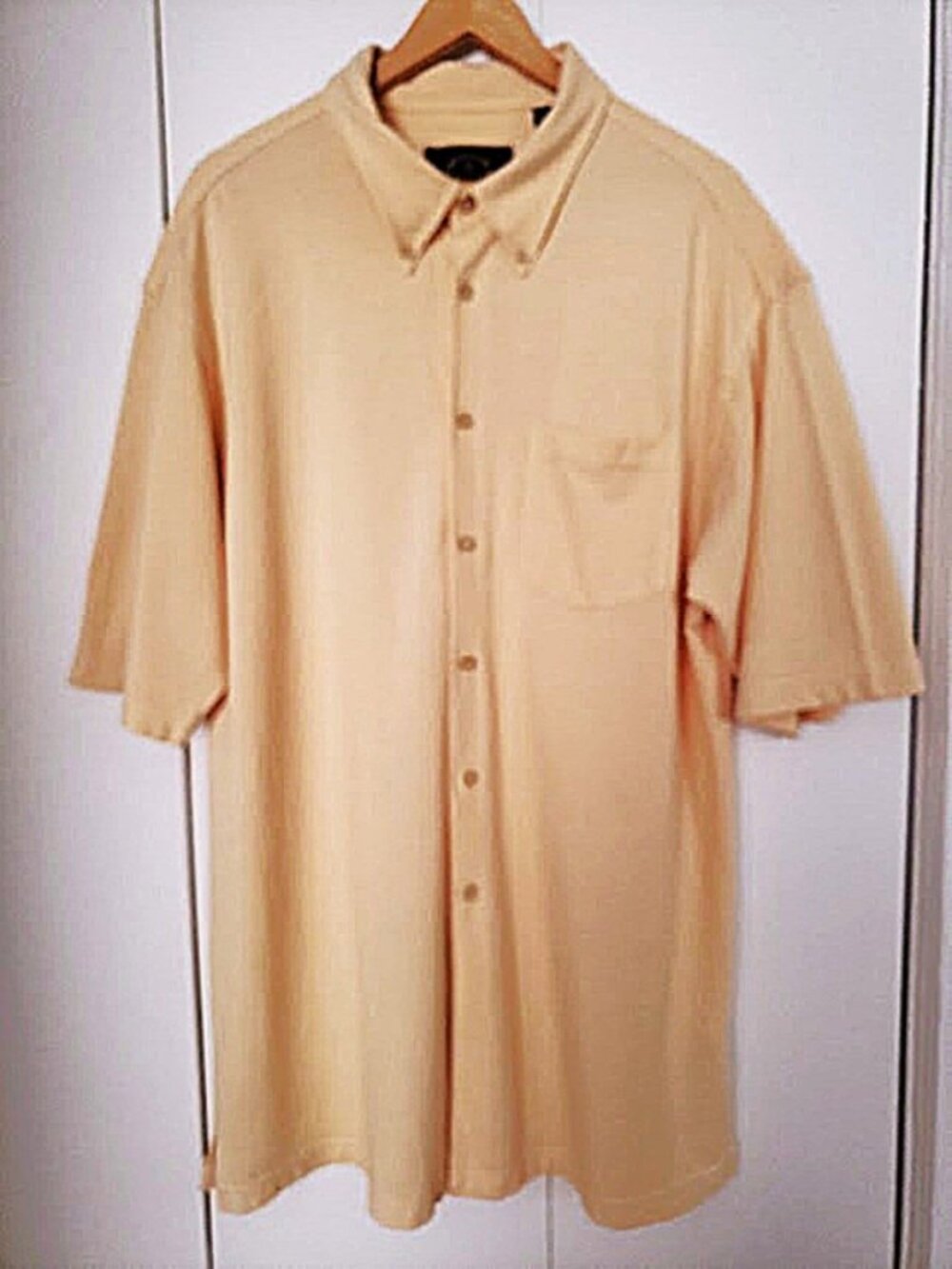 Vintage B.D. Baggies classy men's shirt short-sleeve button-down size L Tall New
